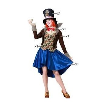 BigBuy Carnival Маскировъчен костюм за възрастни Жена луд шапкар Размер M/L 12442b
