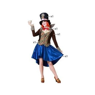 BigBuy Carnival Маскировъчен костюм за възрастни Жена луд шапкар Размер M/L 12442b