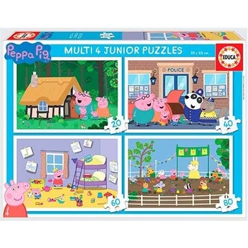 Educa 4 в 1 Пепа Пиг - пъзел 20-40-60-80 части (edu18645)