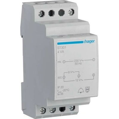 Hager ST301 zvonkový transformátor 8 V, 12 V 0.5 A