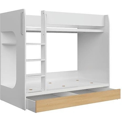 Двуетажно легло Nandu LOZ1S 90P дъб и бял лак