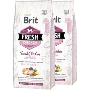 Brit Fresh Chicken with Potato Puppy Healthy Growth 2 x 12 кг