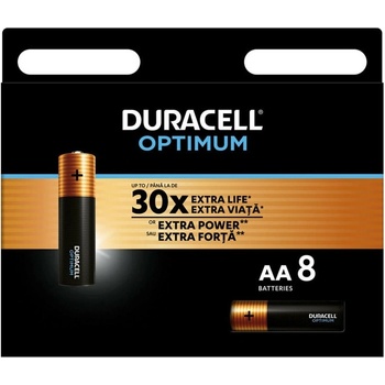 Image 1 of Duracell Батерии алкални Duracell Optimum, AA, LR06, 1.5V, 8бр