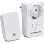 Aigostar - Безжичен звънец за контакт 1Z 230V IPX4 бял (AI1844)