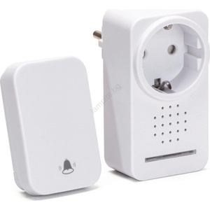 Aigostar - Безжичен звънец за контакт 1Z 230V IPX4 бял (AI1844)