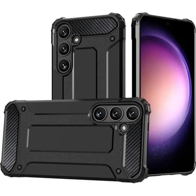 HQWear Hybrid Armor Case за Samsung Galaxy S25+ - черен (5907769368097)