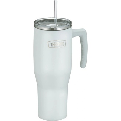 Thermos Refreshing termohrnek s madlem a brčkem 1,1 l matně bílá