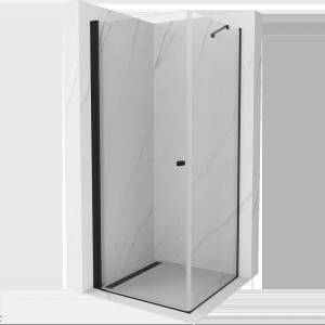 Mexen Pretoria люлееща се душ кабина 90 x 90 см, прозрачна, черна - 852-090-090-70-00 (852-090-090-70-00)