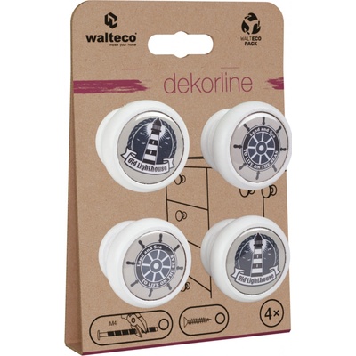 Walteco Set nábytkových knopek Kormidlo a Maják průměr 40 mm bílá 4 ks 7728 – Hledejceny.cz