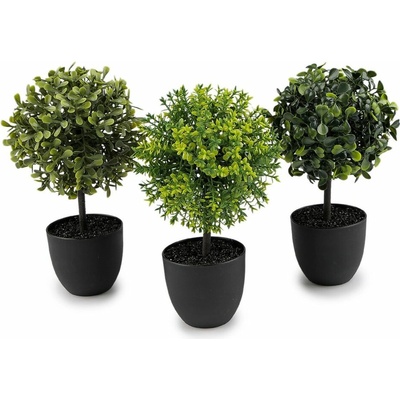 Umělý buxus v květináči - 3 zelená