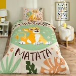 TAC Единичен детски спален комплект Lion King 100% памук