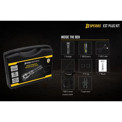 SPERAS Комплект фенерчета Speras EST Plus Kit 2100LM 726M (EST PLUS KitA)