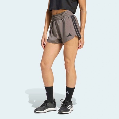 adidas 3S Pacer dámske fitness šortky hnedé