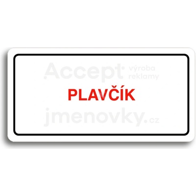 ACCEPT Piktogram PLAVČÍK - bílá tabulka - barevný tisk