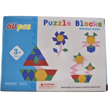 B-MAX Комплект дървени форми и фигури b-max, 60 части (917292)