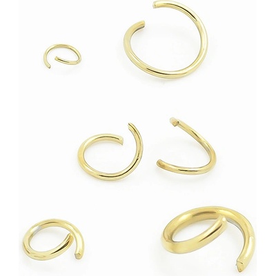 Light Gold Spojovací kroužky z chirurgické oceli - 8 x 1,2 mm / Light Gold SL / 1Ks