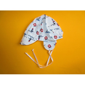 Arex ČR plátěná čepice s kšiltem bílá+tmavěmodrá