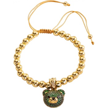 HARAHU Гривна Bear - Златна / Зелена KP28483 (28483)