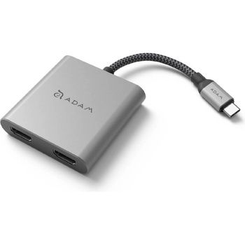 ADAM elements Адаптер за свързване от USB-C към два HDMI порта - Adam Elements Casa H2 USB-C Hub Dual HDMI Adapter (тъмносив) (AAPADHUBH2GY)