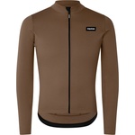 GripGrab Мъжка фланелка с дълъг ръкав за колоездене GripGrab EXPLR Merinotech Thermal Long Sleeve Jersey Cycling jacket - Brown - размер XXL (051-1215-0415)