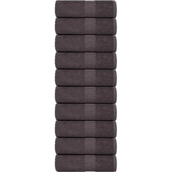 vidaXL Кърпи за пране 10 бр. FROGN Антрацит 30x30 см 100% памук (136675)