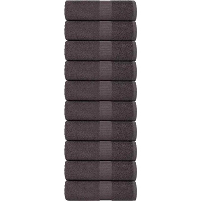 vidaXL Кърпи за пране FROGN 10 бр. Антрацит 30x30 см 360 г/м2 (136675)