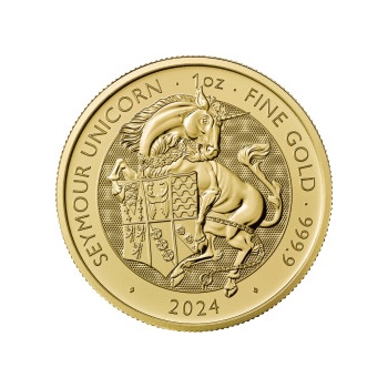 The Royal Mint zlatá mince Seymour Unicorn Royal Tudor Beasts 2024 1 oz