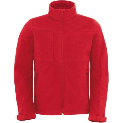 B&C Hooded Softshell /men pánska 3-vrstvová softshellová bunda s kapucňou červená