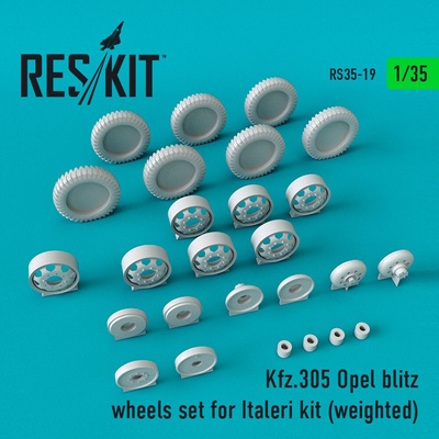 Italeri Reskit Kfz.305 Opel blitz wheels set for Kit weighted 1:35