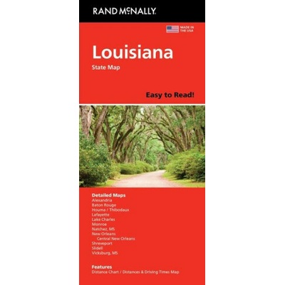 Rand McNally Easy to Read: Louisiana State Map