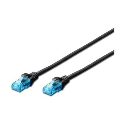 Digitus DK-1512-100/BL Ecoline Patch, UTP, CAT 5e, AWG 26/7, 10m, černý