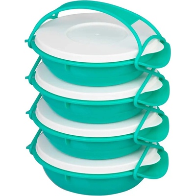 Obedár MagicHome, okrúhly, 4 dielny, farebný, 4x 1000 ml, 22,4x20,5x29,5 cm