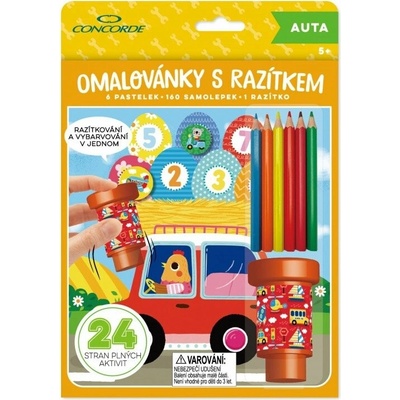 Omaľovánky s pečiatkou CONCORDE Autá