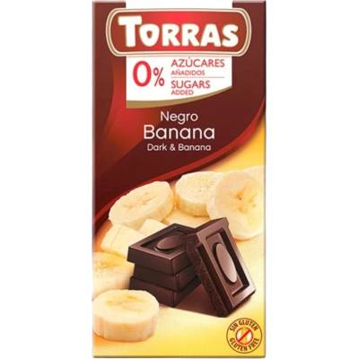 Torras Bezlepková horká čokoláda s banánom bez pridaného cukru 75 g