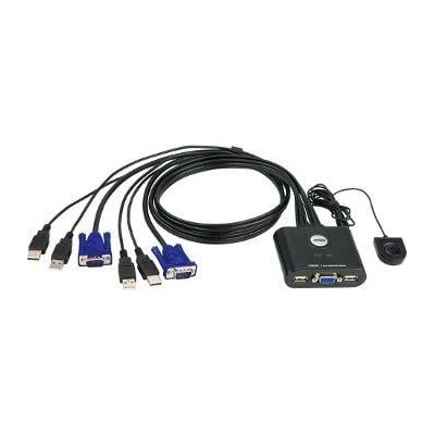 ATEN 2-Port USB VGA Cable KVM Switch with Remote Port Selector (CS22U-A7)