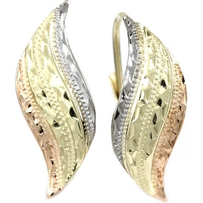 Soliter Originálne tricolor náušnice zo zlata 231 001 00451