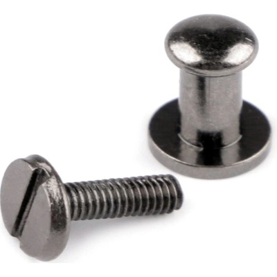 Sedlářský nýt šroubovací Ø6 mm - (11 mm) nikl černý (10 pár) – Zboží Dáma