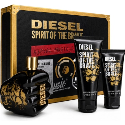 Diesel Spirit Of The Brave EDT 125 ml + sprchový gel 100 ml + sprchový gel 50 ml dárková sada