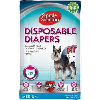 Simple Solution Simple Solution-Памперси за женски кучета M 12 бр