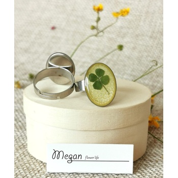 Meganflo Малък пръстен с детелинка