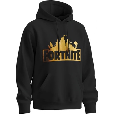 Sablio mikina s potiskem Fortnite Pevnost Desert černá – Zboží Dáma