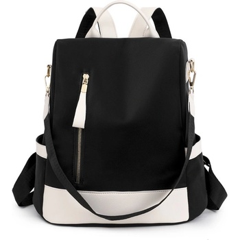 DELIS Дамска раница Carla GT2172, против кражба, Black/Cream (GT2172)