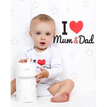 New Baby nástavec I love Mum and Dad Biela 70 x 50