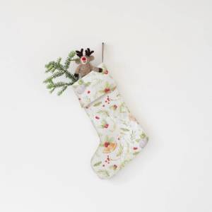 Linen Tales Текстилен Коледен чорап Christmas Print - Linen Tales (LT-CHRSTO-1S-CHR)