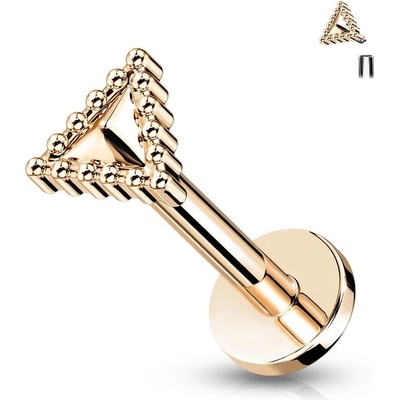 S4U Labreta cartilage piercing trojúhelník (1,2 x 8 mm) LB0037RD-1208