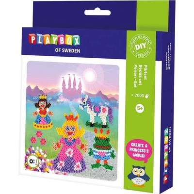 PLAYBOX Zažehlovací korálky Sada Princezny 2000ks