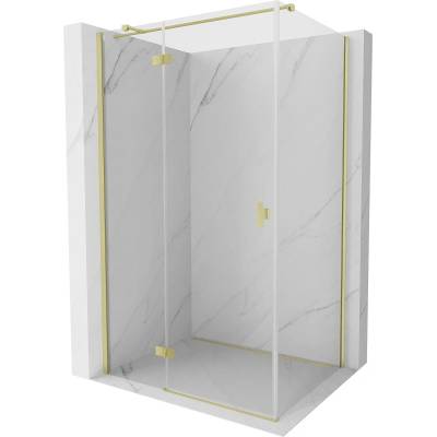 Mexen Mist-H T лява окачена душ кабина 95 x 80 см, прозрачна, златисто матирана (8A5T-095-080-55-00-L)