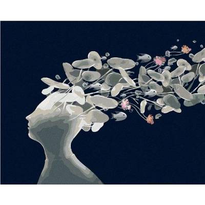 Zuty malování Podle čísel Žena S Mořskými Vlasy 80 x 100 Cm Plátno Rám