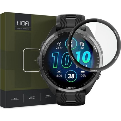 Hofi Хибридно стъкло за часовник Garmin Forerunner 965 от Hofi Hybrid Pro+ - с черна рамка (9490713933718)