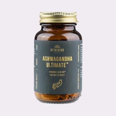 VitalVibe Ashwagandha Ultimate BIO KSM-66 500 mg extrakt 60 kapslí